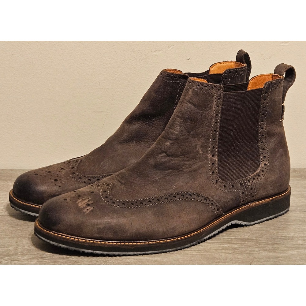 Tommy Bahama Enclave Wingtip Chelsea Boots Mens 14 Brown Leather TFM00208-271